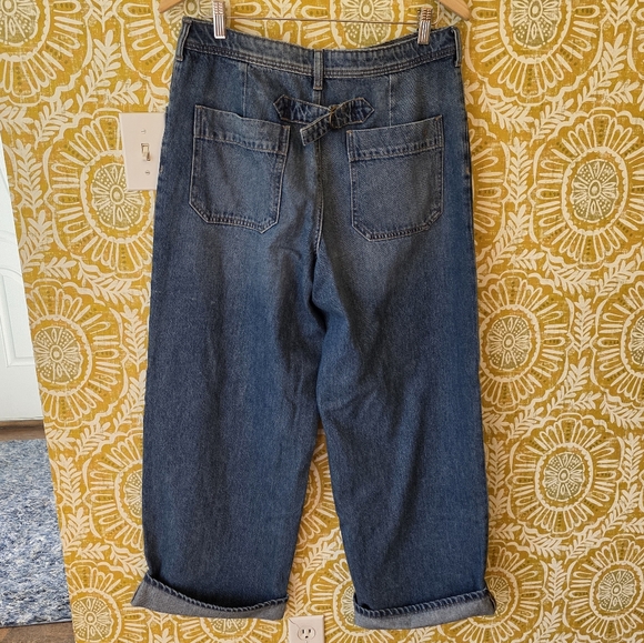 Pilcro Mid-Rise Slouchy Wide-Leg Cuffed Jeans - Picture 4 of 8